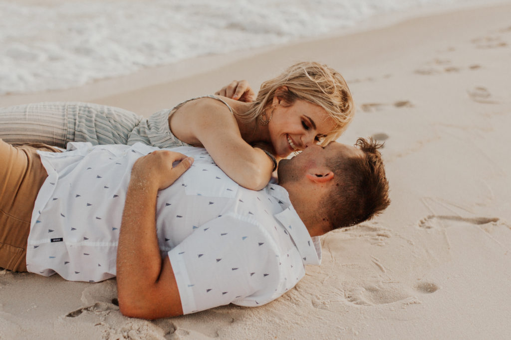 intimate sandy couple beach