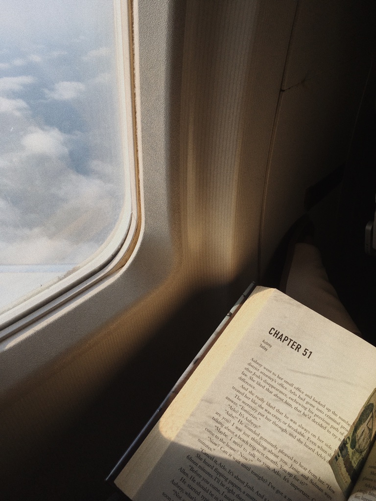 Book on Airplane