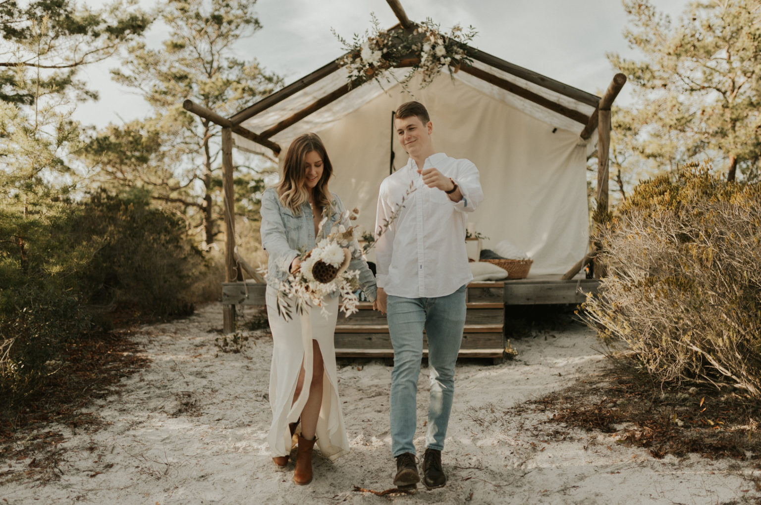 Earthy Alabama Glamping Elopement