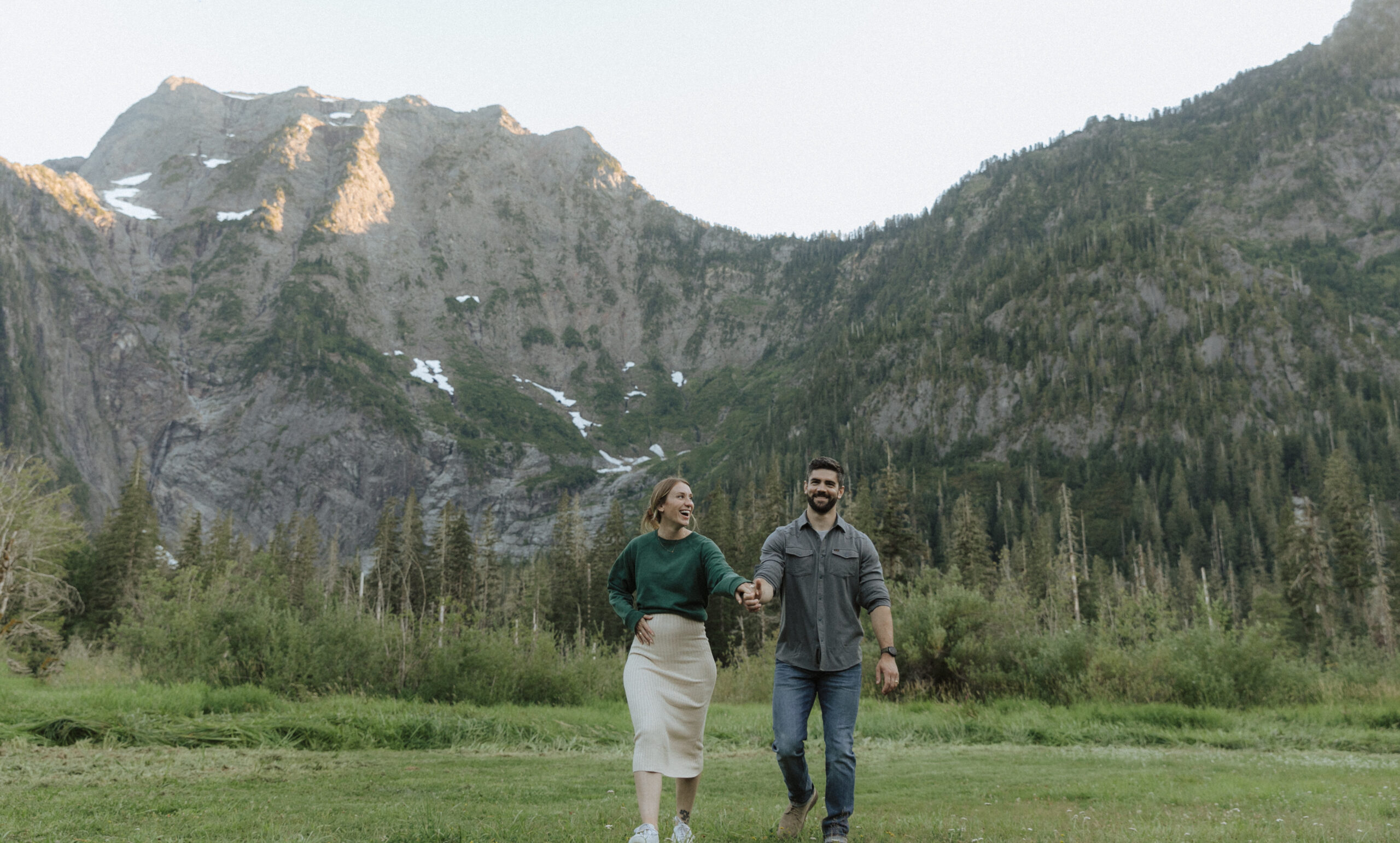 Couple Holding Hands in Mountain
